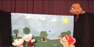Our puppet show - Mums are Superheroes